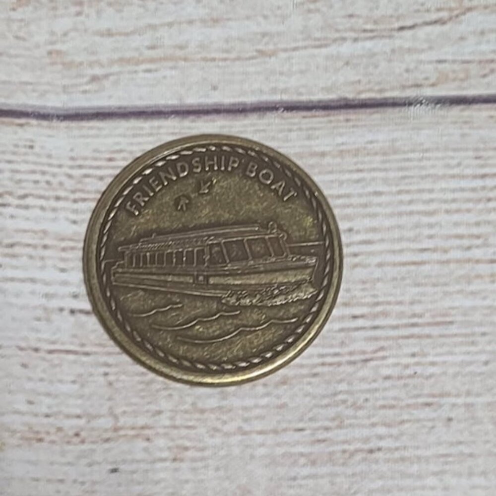 Disney Parks Transport Friendship Boat Bronze Medallion Coin - NEW